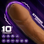 360° Vibrator Rotating Dildo Wearable Clitoral Thrusting 10 Modes Realistic Anal Dildo G-Spot Prostate Sex Toys (Brown)