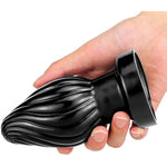 Silicone Anal Plug, Liquid Silicone Butt Plug, Prostate Massage G-Spot Stimulator Anal Trainer Kit For Beginner Advanced Players (Spiral L)