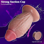 4 Inch Diameter Thick Anal Dildo For Advanced Player, 8.6 Inch Realistic Huge Silicone Dildo No Balls & Suction Cup For Hands Free Play,Fat Dildos Sex Toy For Women Men Masturbation Massage