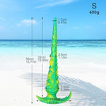 Sex Toy Anal Tentacle Dildo Extra Long Butt Plugs T-Sail And Massage Pellets For Adult Men And Women Anal Plugs Wearable Monster Prostate Stimulator (Green,S)
