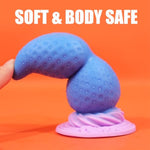 Big Strawberry Anal Plug Adult Sex Toy For Beginner, Fantasy Huge Silicone Butt Plug Trainer, G Spot Anal Adult Toy For Men Women Couples (Blue)