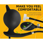 Enema Inflatable Anal Congestion Anal Cleaning Device Anal Expansion For Beginner To Advanced Player, Black