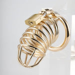 Penis Cage Sm Sex Toys Metal Cock Cages With 3 Different Sized Rings Male Chasity Devices With Padlock And 2 Keys For Penises Training And Abstinence Bondage Gear (Golden)