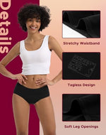 Period Underwear for Women Teens Leak-Proof Menstrual Cotton Protective Hipster Panties 3-Pack
