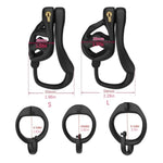 Chastity Cages With Hooks Male Sex Toys Cock Cage Includes 3 Different Rings 3D Printed Skeletonized Penis Cage Is Lightweight And Breathable Chastity Device For Men'S Penis Restraints (A-L,Black)