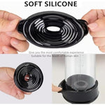Universal Soft Silicone Penis Sleeve For Mens Electric Penis Vacuum Pump Base Ring Cock Pumps Accessories Extend Pump Enhancer Large Penis Sleeve Sealing Cap Masturbator Cover, Black