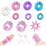 Penis Rings, 10 Pcs Cock Ring Sex Toys For Men, Couple Sex Game, Penis Sleeves, Male Penis Ring Waterproof Silicone Cockrings Cock Ring Delay Head Glans Ring Couples Sex Toys