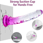Realistic Big Clear Dildo For Women, 9.4'' Long Fantasy Soft G-Spot Anal Dildo With Strong Suction Cup For Hands-Free, Huge Penis For Prostate Massage, Adult Sex Toys For Women, Men