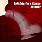 5.7 Inch Ultra Realistic Thick Dildos, Soft Silicone Dildo & Strong Suction Cup Penis,Lifelike Huge Cock With Real Skin For Gay & Lesbians, Adult Anal Sex Toys For G Spot Stimulation, Male Torso.