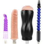 Sex Machine For Men Attachments Sex Machine 3Xlr Dildo Adapter Realistic Masturbator Cup And Anal Dildo Combi Sex Toys For Sex Machines Thrusting Accessaries For Automatic Thrusting Machine