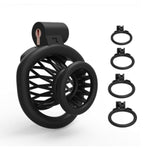 Negative Chastity Cage Nylon 3D Small Chastity Devices Locked Cock Cage Sex Toy Adult Breathable Bdsm Bondage Devices (Black)