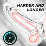3 Sizes Penis Sleeve Set,Reusable Penis Sleeve Extender,Tpe Penis Extender,Penis Enlarger,Realistic Texture Men'S Sleeve,Male Penis Sex Toy,Penis Cuff Thickened Testicle Ring Male Sex Toy-Transparent