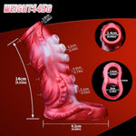Penis Ring Silicone Sleeve 5.5 Inch Octopus Animal With Stem Enhancer Enhances Erection Enlarges Penis For Men And Women Sex Toys (Red)