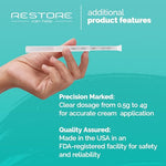 BPA FREE- Made in USA- Disposable Vaginal Applicators – Comfort Tip Threaded Applicator Sealed for Hygiene. Fits Estrace, Preseed, Premarin, & Most OTC Creams, Gels, and Lubricants- 90 Applicators