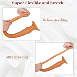 Super Long Anal Butt Plug, 16'' Huge Ox Tail Silicone Soft Large Anal Dildo Plug With Scale Readings, Anal Training Set, Anal Sex Game For Anus Vagina Stimulation (16 Inches?Medium)