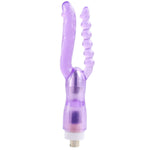 Purple Double Dildo Attachment For A2 F2 F3 3Xlr Interface Thrusting Sex Machine