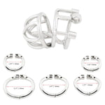 Male Chastity Device Cock Cage With Anti-Off Removable Pa Puncture Hinged Ring Chastity Belt Adult Game Sex Toy K1945 45Mm