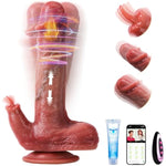 Thrusting Dildo Sex Toy Vibrator, Suction Cup Dildo Penis With 9 Vibrations &3 Thrusting Swing &9 Licking Heating Anal Realistic Dildos App Remote Control Silicone Dildos Adult Toys For Women