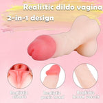 Silicone Soft 2 In 1 Design Lifelike Dildo Realistic Vagina Pocket Pussy Sex Doll Masturbators For Men, Vagina Sex Toys For Men Women Couples