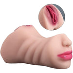 3 In 1 Realistic Pocket Pussy Male Masturbator Blowjob Sex Toys For Men Anal Masterbator Silicone Doll With Face Mouth Adult Toy Pussie Mens Mastusbator Penis Stimulation Device Tight Vagina