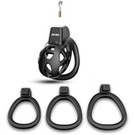 Lightweight Chastity Cage For Male Bondage Penis Cage Smooth Kg Cock Cage Chastity Devices Key Sex Toy For Men Black Chastity For Men With 3 Sizes Penis Rings?Xs?