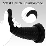 Sex Toys For Women Men 9.05 Inch Silicone Huge Anal Beads Butt Plug With Strong Suction Cup G-Spot Dildo Vaginal Prostate Massage Stimulation Anus Opening Trainer Butt Stretcher - Black