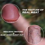 8.15" Real Handmade Dildo, Adult Sex Toy, Realistic Dildos with Strong Suction Cup, Body-Safe Silicone Material, G-spot and Anal Play for Men and Couples(Laber Contractor)