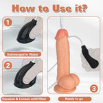 Realistic Squirting Dildo, 7.4'' Ejaculating Dildo with Suction Cup