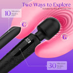 G Spot Vibrator & Bullet Vibrator Set,30 Vibration Modes,LCD Display Mini Female Toy,Silicone Wand Massager Clitoral Stimulator G spot Dildo,Quiet Adult Sex Toy for Women Couples Play