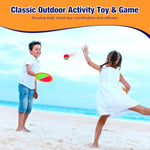 Kids Outdoor Toys - Toss And Catch Game Set, Outside Yard Camping Beach Pool Toys Games For Boys Girls 3 4 5 6 7 8 9 10 Year Old, 4 Paddles 4 Balls (Orange+Orange)