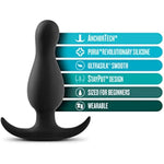 Anal Adventures Platinum Curve Plug Silicone Prostate Plug - Design Keeps Product Securely In Place - Base For Safety, Comfort & Wearability - Beginners Satin Smooth Sex Toy