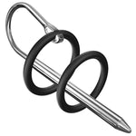 Urethral Sounds For Experienced Toy Users Diameter: 0.31 Inch Stainless Steel Urethral Dilator For Long Term Wear Penis Plug With 2 Rings Sex Toy For Men Masturbation