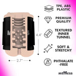 Mistress Double Shot Bioskin Pussy And Ass Stroker For Men & Couples. Soft & Stretchy With Textured Inner Tunnel. Realistic Look & Feel. Travel Friendly - Light