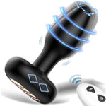 Anal Butt Plug Anal Plugs Sexy Toys, Remote Control Vibrating Butt Plug, Anal Vibrator With 10 Vibrations & 6 Wiggles Modes Prostate Massager Stimulator, 360°Rotating Anal Sex Toys For Male And Female