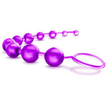 12 Inch Long Silicone Anal Bead For Smooth & Seamless Anal Training - Graduated Beads Up To 1" Maximum Width - Beginners Prostate Play Sex Toys For Adults - Clear Purple