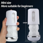 Male Masturbator, Sex Toy for Men Clear Pocket Pussy Vagina Texture, Transparent Manual Squeezable Sucking?6.5in Depth, Realistic Soft Fleshy Texture, Penis Training Masturbator (White)