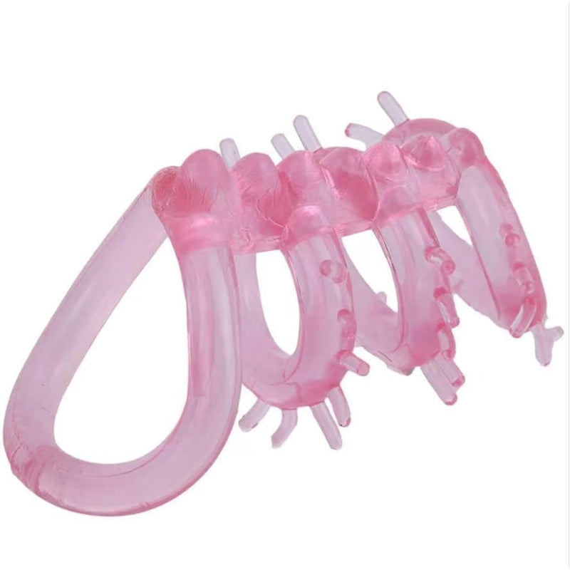 Keel Penis Ring, 4 In 1 Ultra Soft Cock Rings For Men For Sex, Unique Shape Sex Toys With Raised Particles Couples Sex Products For Erection Enhancing, Black