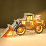Night Light For Kids, Wooden Loader With Led Night Light, Nursery Nightlight For Toddler Ages 3+ Boys And Girls, Cute Lamps For Birthday Gift, Christmas, New Year, Kids Room Decor, Bedroom