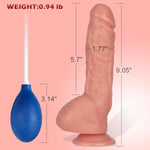 -10 Inch Suction Cup Realistic Dildo Squirting Dildo Anal Dildo Suitable For Female G-Spot And Male Anal Dildo For Men Large Prostate Massage Inflatable Dildo Dildos For Men