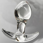 Glass Anal Plug For Comfortable Long-Term Wear Butt Plug With Curved Based Tapered Prostate Massager Sex Toy With Long Stem For Men Women Masturbation