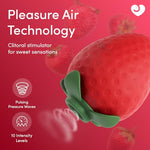 Strawberry Clit Sucker Womens Sex Toy, Discreet Air Pulse Suction