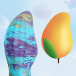 Soft Anal Plug Liquid Silicone Butt Plug With Thick T-Shaped Base Anal Stretcher Prostate Massager G-Spot Stimulation For Beginner Advanced Players Mixed Color (L)