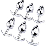 Metal Anchor Base Electric Shock Anal Plug Smooth Bullet Butt Plug Electric Shock Set For Beginners