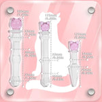 Glass Anal Plugs Anal Beads Cute Clear Butt Plugs Crystal Dildo Female For G-Spot Massage Adult Sex Toys For Couples (M)