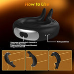 Vibrating Penis Ring For Male,Pleasure Cock Ring Vibrator,Silicone Stretchy Cockrings For Erection Stimulating With 10 Vibration Modes,Adult Sex Toys & Games For Men Erection Sex,Rabbit Design