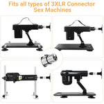 Sex Machine Suction Cup Adapter With 3Xlr Connector,Sex Machine Attachments,Universal Dildo Holder,3.9'' Suction Cup Accessory,Black