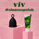Viv for your V Premium Menstrual Cup & Disc Gel Wash, Gentle, Safe, Cleanser to Wash Reusable Silicone Period Cups & Discs, Free of Toxins, Parabens, and Fragrances, 2 fl. oz.