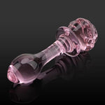 Glass Dildo Anal Plug Adult Sex Toys For Women, Rose Sex Toy Glass Anal Butt Plug For Anal Dilator Prostate Massager, Anal Dildo Anal Toy For Female Masturbator, Pink Dildo Sex Toy For Men Couples