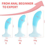 Silicone Anal Plug,3 Pcs Jeweled Silicone Anal Sex Toys,Prostate Massage Anus Dilator For Beginners Advanced Users?Blue?