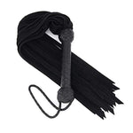 Bdsm Suede Flogger And Fetish Gear - Genuine Buffalo Leather Spanking Fetish Gear For Bondage Enthusiast, Black